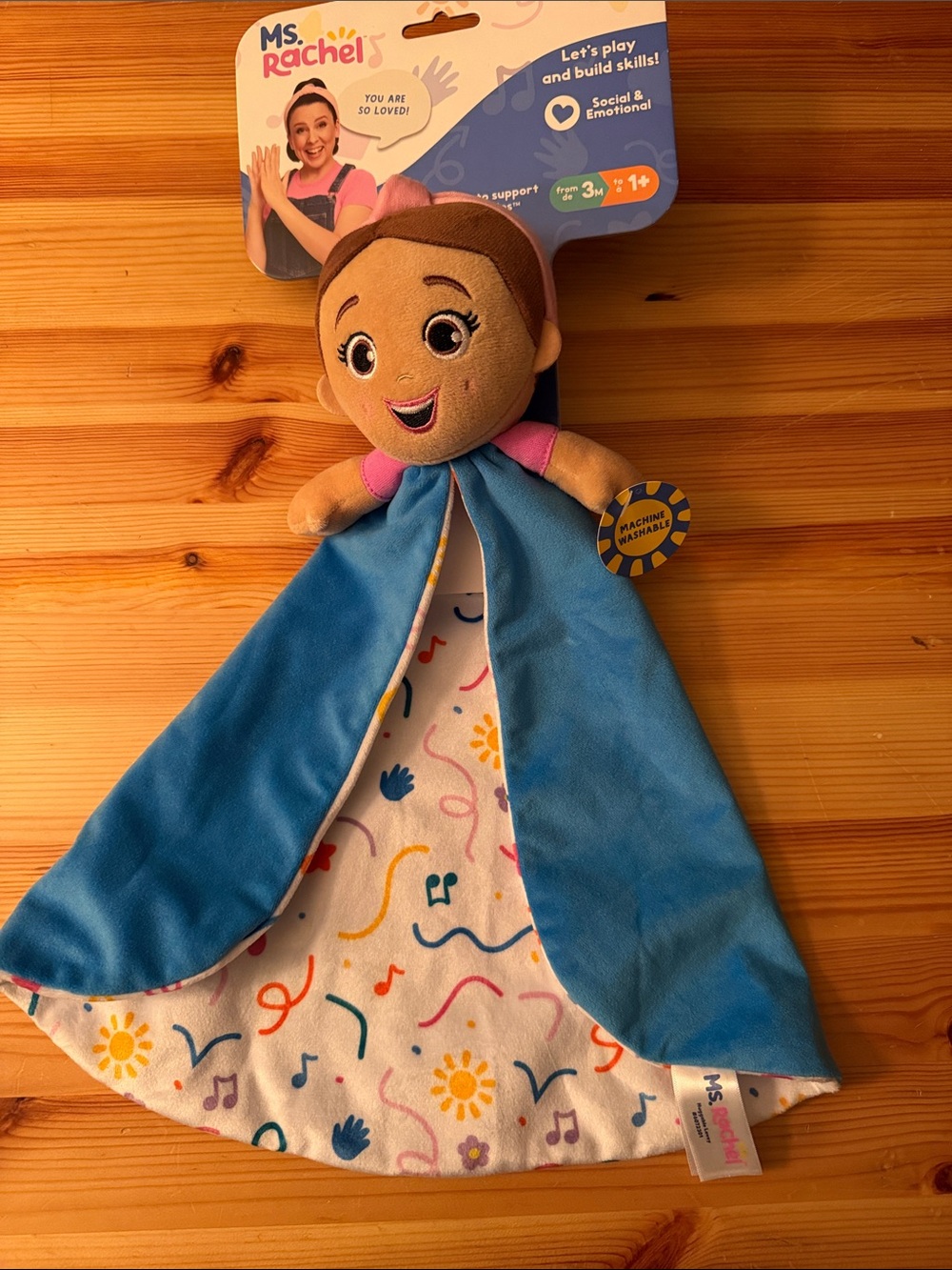 Rachel Blue and Pink Musical Lovey Plush Doll